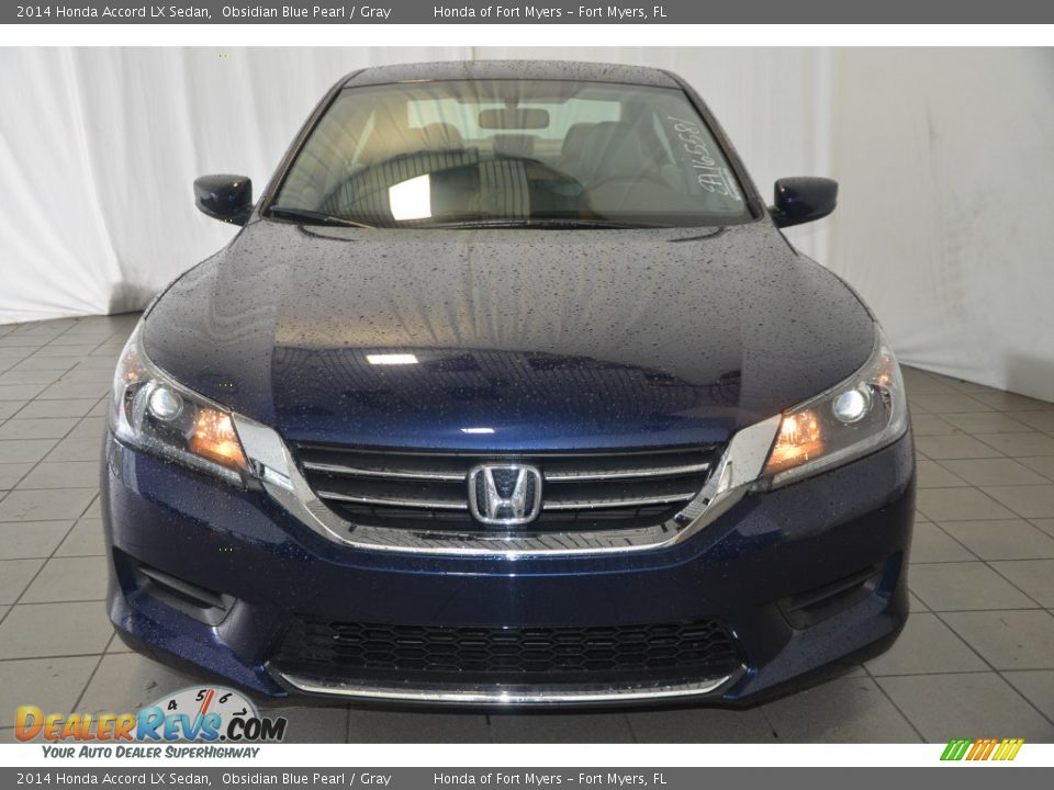 2014 Honda Accord LX Sedan Obsidian Blue Pearl / Gray Photo #2