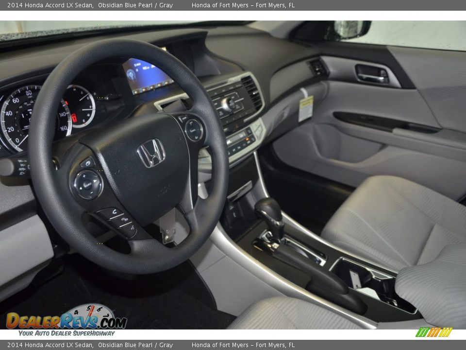 2014 Honda Accord LX Sedan Obsidian Blue Pearl / Gray Photo #9