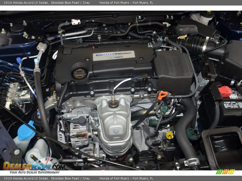 2014 Honda Accord LX Sedan Obsidian Blue Pearl / Gray Photo #24