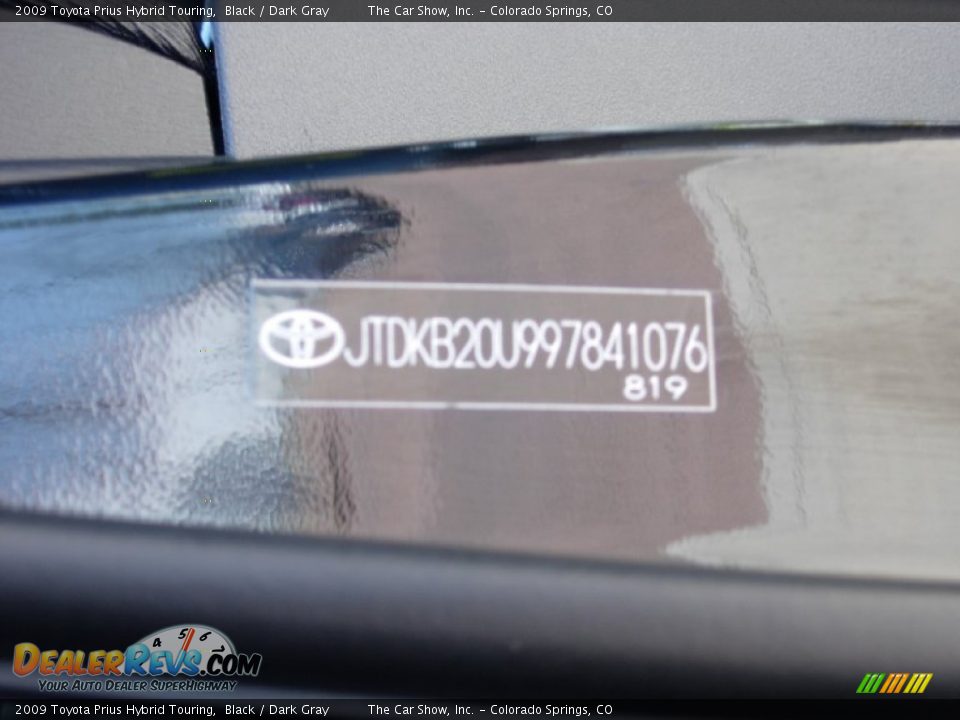 2009 Toyota Prius Hybrid Touring Black / Dark Gray Photo #23
