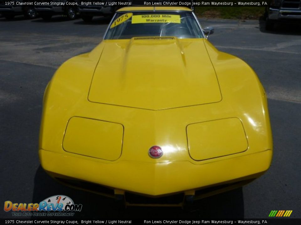 Bright Yellow 1975 Chevrolet Corvette Stingray Coupe Photo #10
