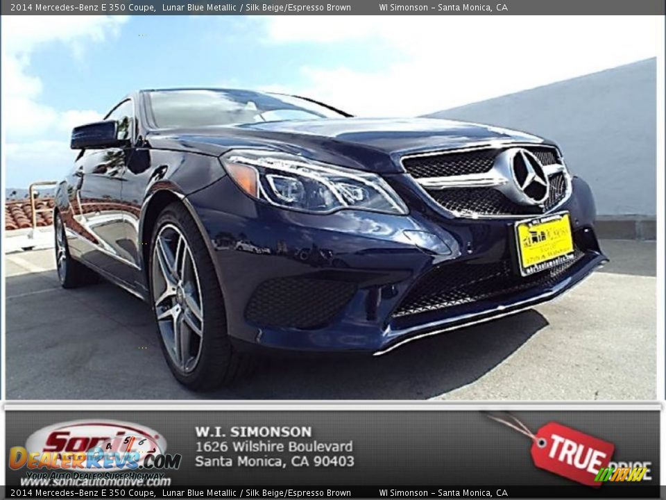 2014 Mercedes-Benz E 350 Coupe Lunar Blue Metallic / Silk Beige/Espresso Brown Photo #1