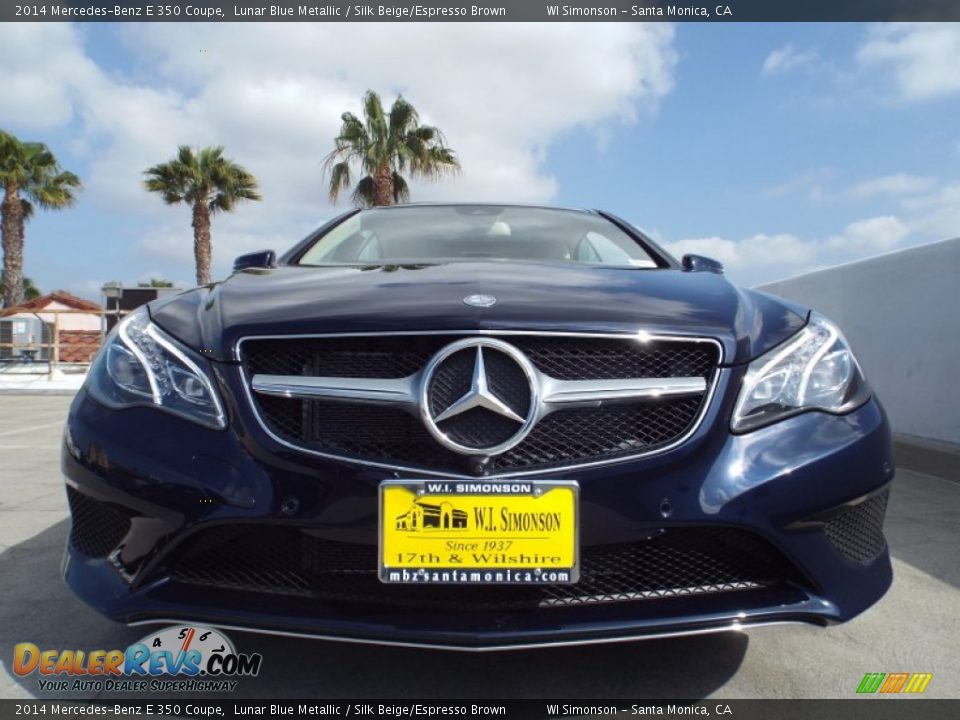 2014 Mercedes-Benz E 350 Coupe Lunar Blue Metallic / Silk Beige/Espresso Brown Photo #2