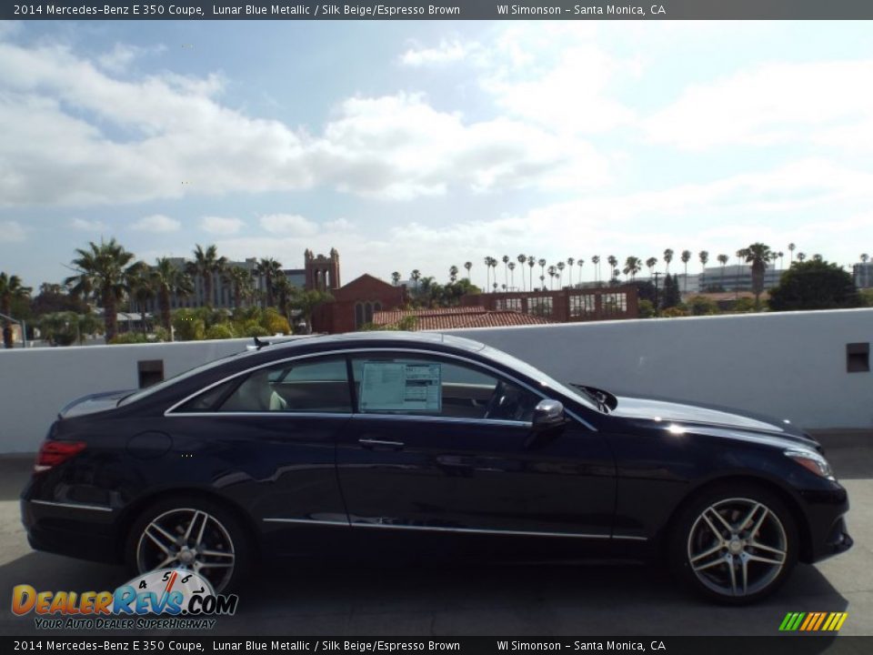 2014 Mercedes-Benz E 350 Coupe Lunar Blue Metallic / Silk Beige/Espresso Brown Photo #3