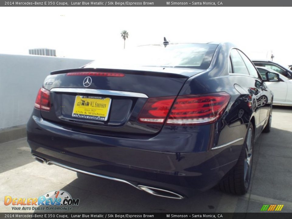 2014 Mercedes-Benz E 350 Coupe Lunar Blue Metallic / Silk Beige/Espresso Brown Photo #4