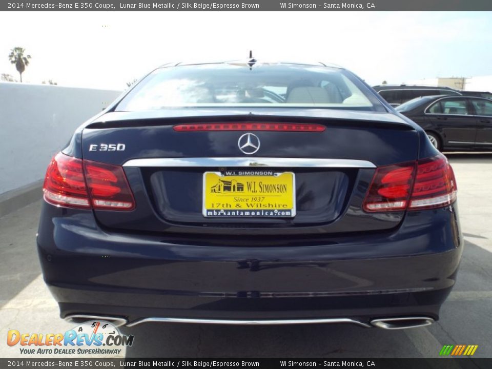 2014 Mercedes-Benz E 350 Coupe Lunar Blue Metallic / Silk Beige/Espresso Brown Photo #5