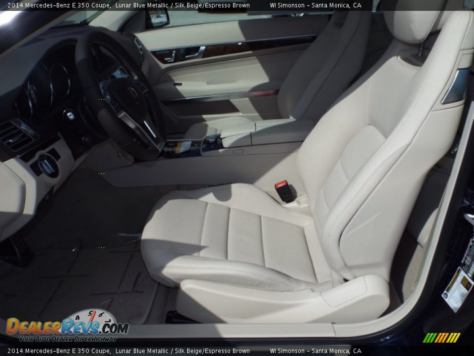 2014 Mercedes-Benz E 350 Coupe Lunar Blue Metallic / Silk Beige/Espresso Brown Photo #7