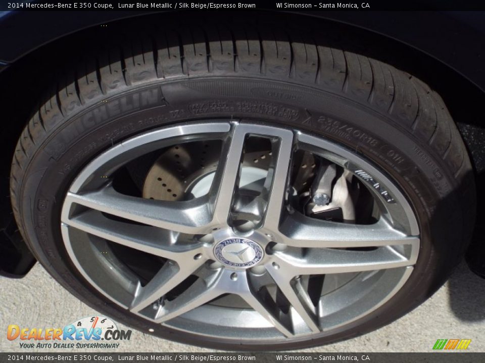 2014 Mercedes-Benz E 350 Coupe Lunar Blue Metallic / Silk Beige/Espresso Brown Photo #10