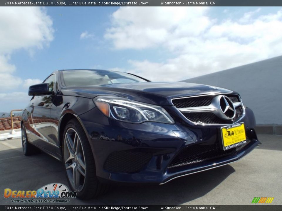 2014 Mercedes-Benz E 350 Coupe Lunar Blue Metallic / Silk Beige/Espresso Brown Photo #11