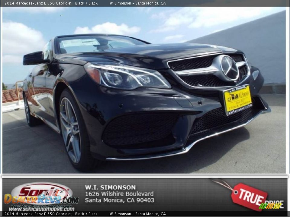 2014 Mercedes-Benz E 550 Cabriolet Black / Black Photo #1