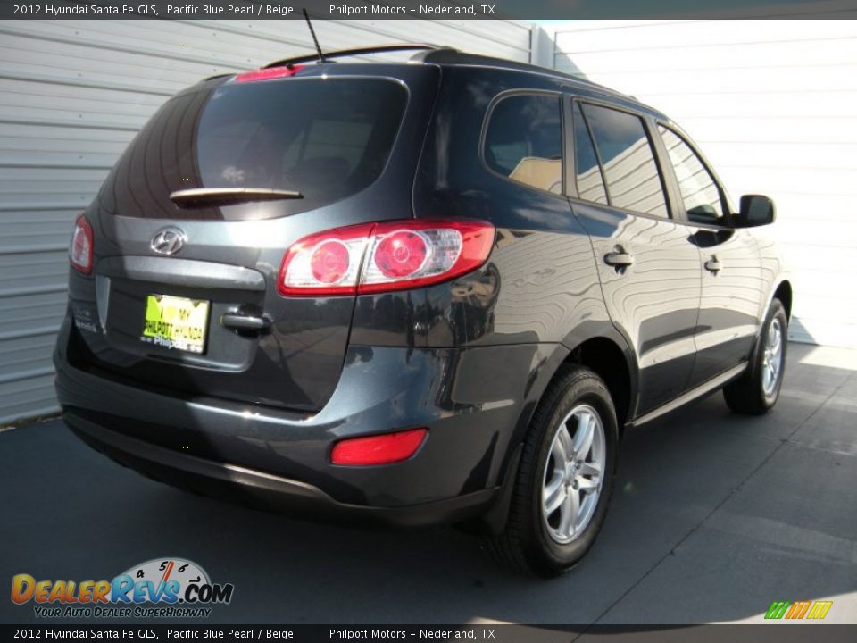 2012 Hyundai Santa Fe GLS Pacific Blue Pearl / Beige Photo #4