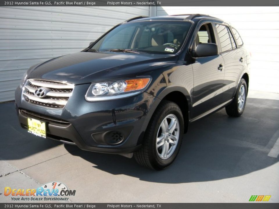 2012 Hyundai Santa Fe GLS Pacific Blue Pearl / Beige Photo #7
