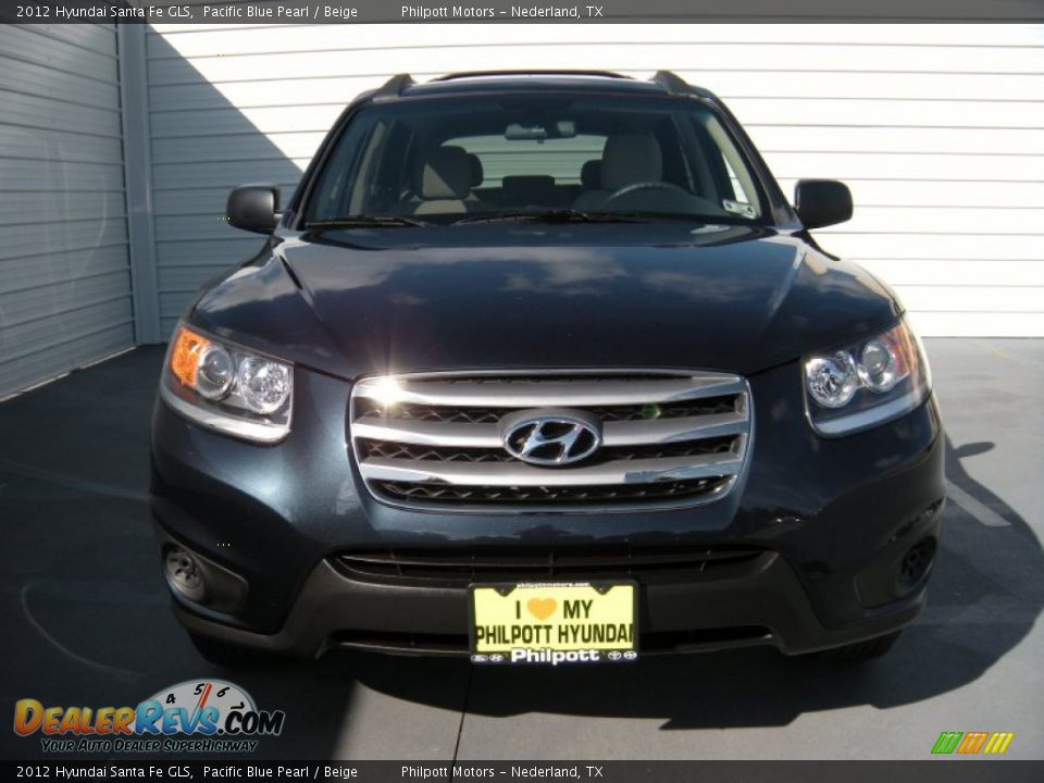 2012 Hyundai Santa Fe GLS Pacific Blue Pearl / Beige Photo #8