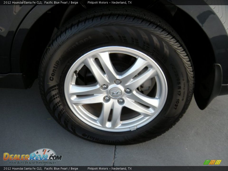 2012 Hyundai Santa Fe GLS Pacific Blue Pearl / Beige Photo #12