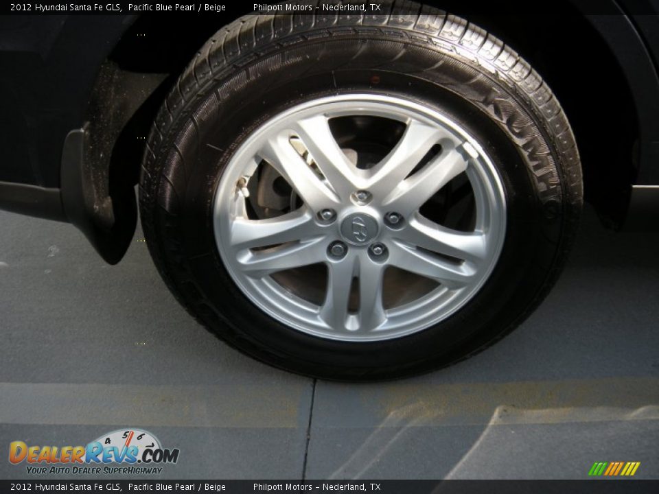 2012 Hyundai Santa Fe GLS Pacific Blue Pearl / Beige Photo #13