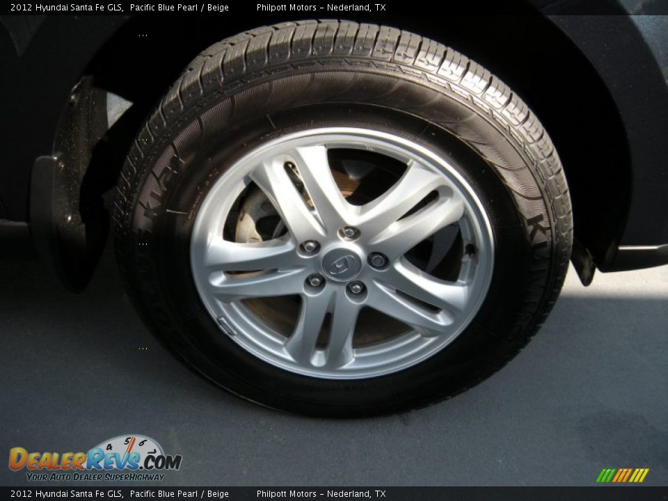 2012 Hyundai Santa Fe GLS Pacific Blue Pearl / Beige Photo #14