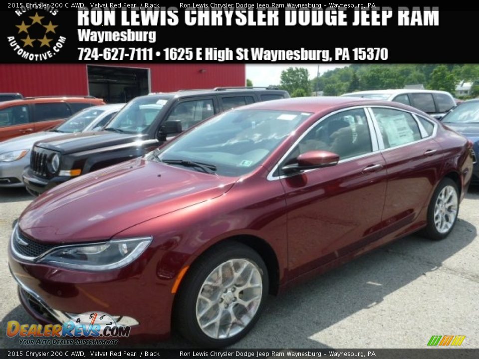 2015 Chrysler 200 C AWD Velvet Red Pearl / Black Photo #1