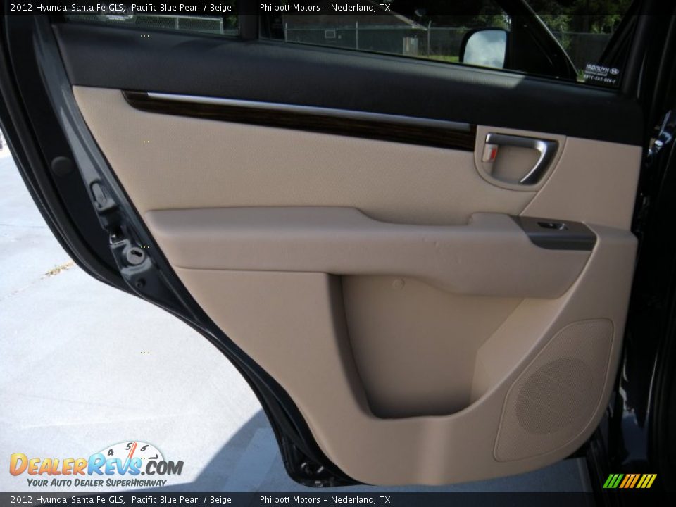2012 Hyundai Santa Fe GLS Pacific Blue Pearl / Beige Photo #28