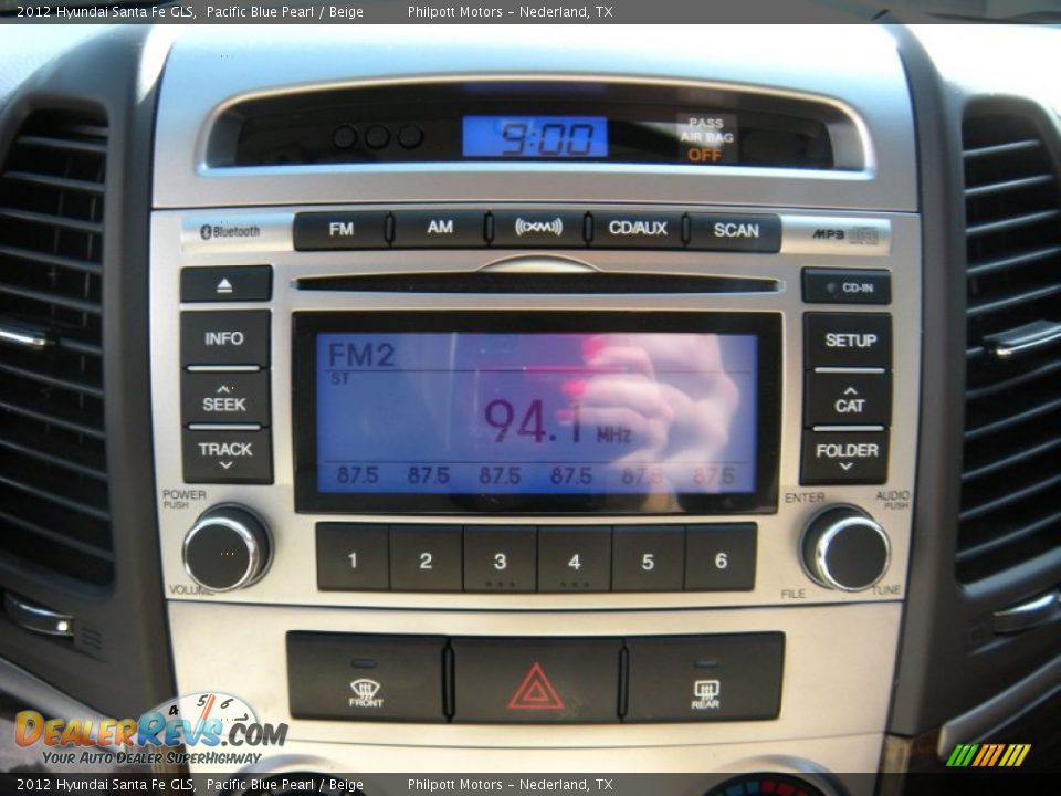 2012 Hyundai Santa Fe GLS Pacific Blue Pearl / Beige Photo #36