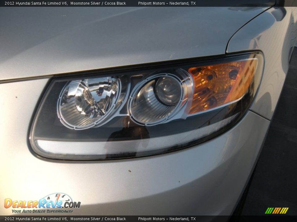 2012 Hyundai Santa Fe Limited V6 Moonstone Silver / Cocoa Black Photo #9