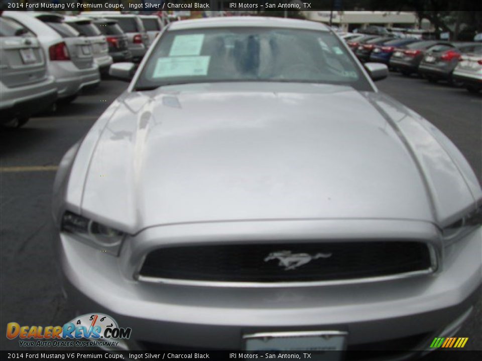 2014 Ford Mustang V6 Premium Coupe Ingot Silver / Charcoal Black Photo #2