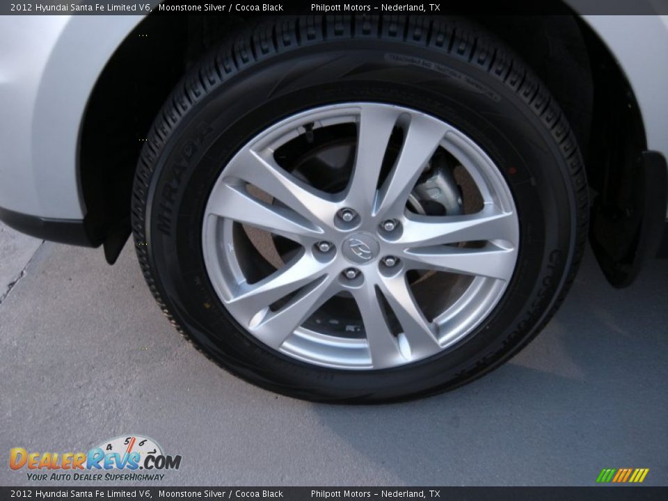2012 Hyundai Santa Fe Limited V6 Moonstone Silver / Cocoa Black Photo #12