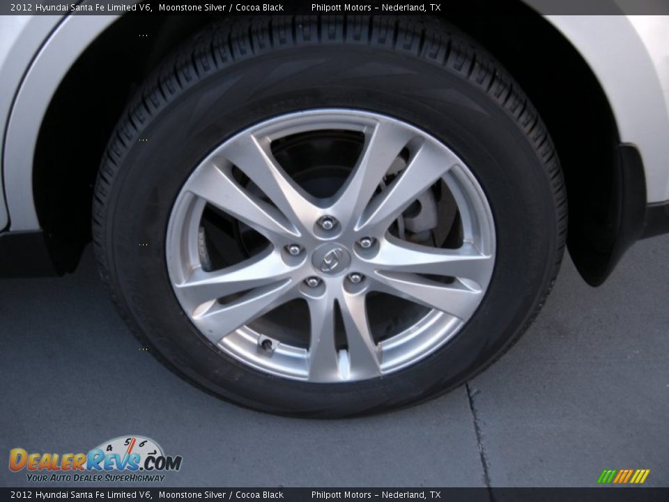2012 Hyundai Santa Fe Limited V6 Moonstone Silver / Cocoa Black Photo #13