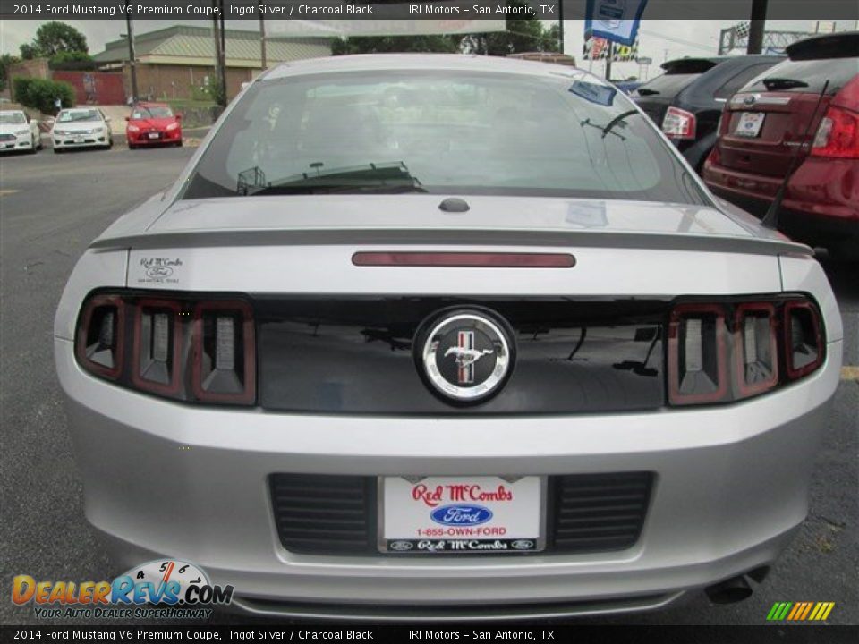 2014 Ford Mustang V6 Premium Coupe Ingot Silver / Charcoal Black Photo #5
