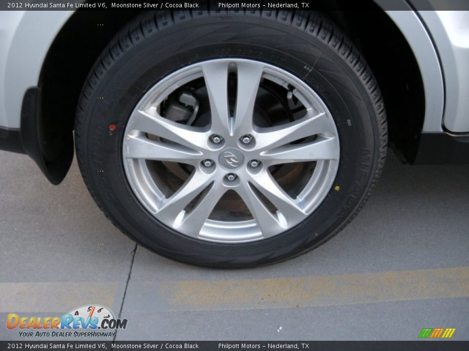 2012 Hyundai Santa Fe Limited V6 Moonstone Silver / Cocoa Black Photo #14
