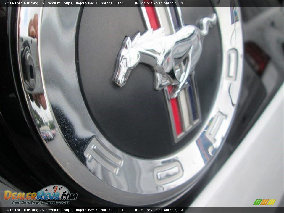 2014 Ford Mustang V6 Premium Coupe Ingot Silver / Charcoal Black Photo #6