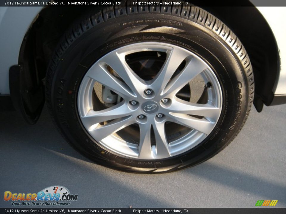 2012 Hyundai Santa Fe Limited V6 Moonstone Silver / Cocoa Black Photo #15