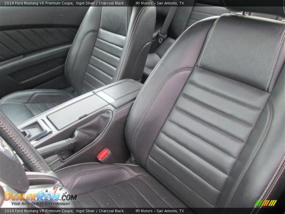 2014 Ford Mustang V6 Premium Coupe Ingot Silver / Charcoal Black Photo #8