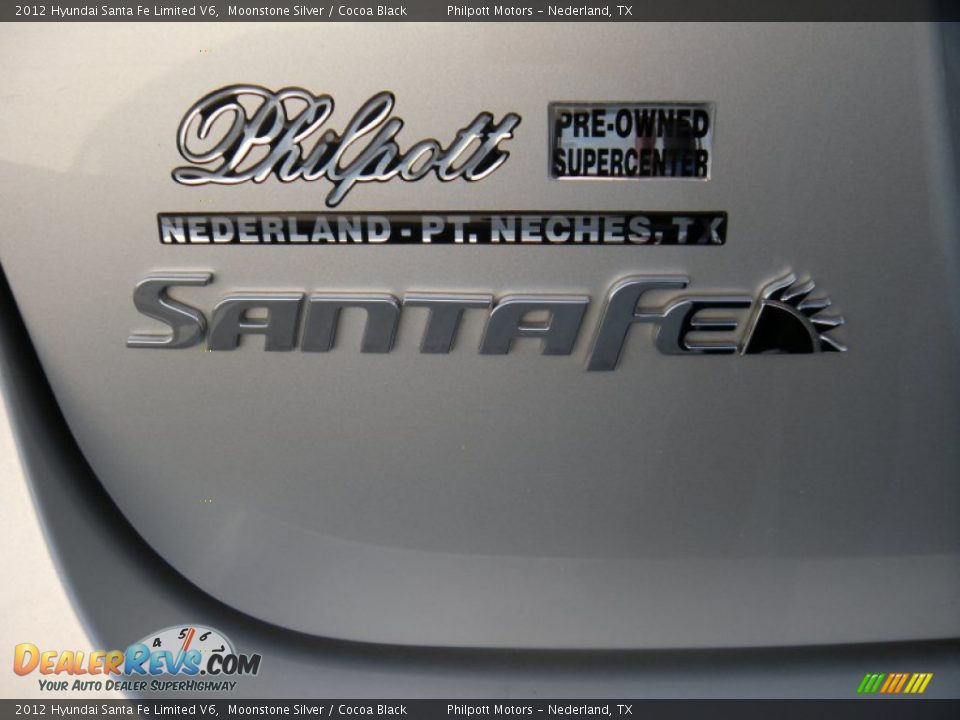 2012 Hyundai Santa Fe Limited V6 Moonstone Silver / Cocoa Black Photo #21