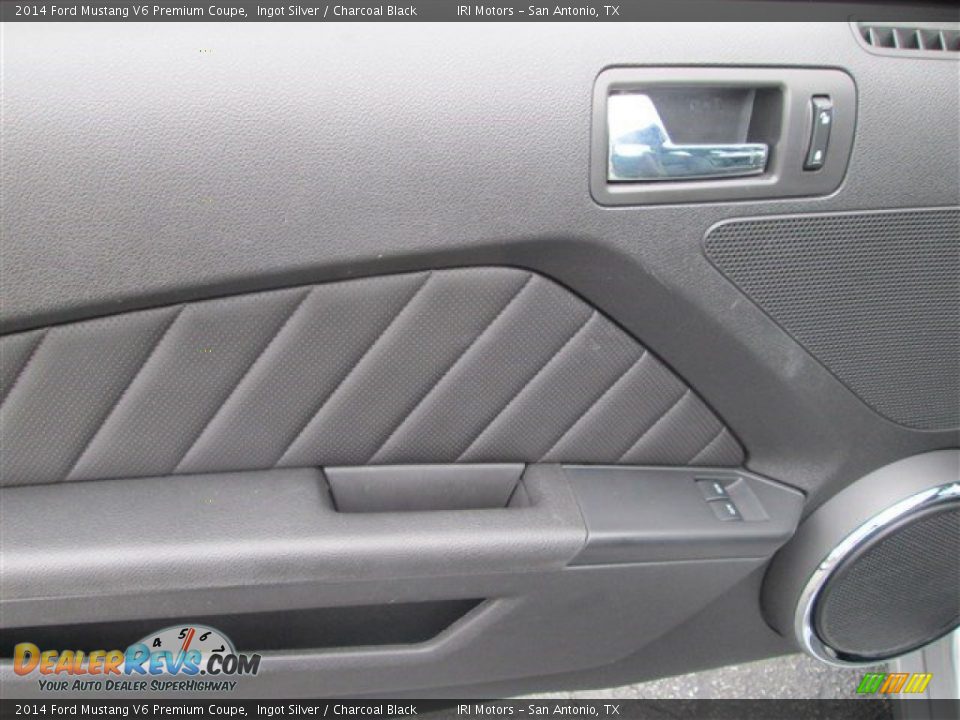 2014 Ford Mustang V6 Premium Coupe Ingot Silver / Charcoal Black Photo #12
