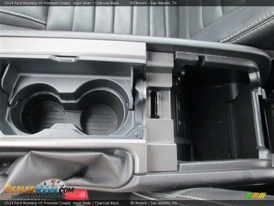 2014 Ford Mustang V6 Premium Coupe Ingot Silver / Charcoal Black Photo #16