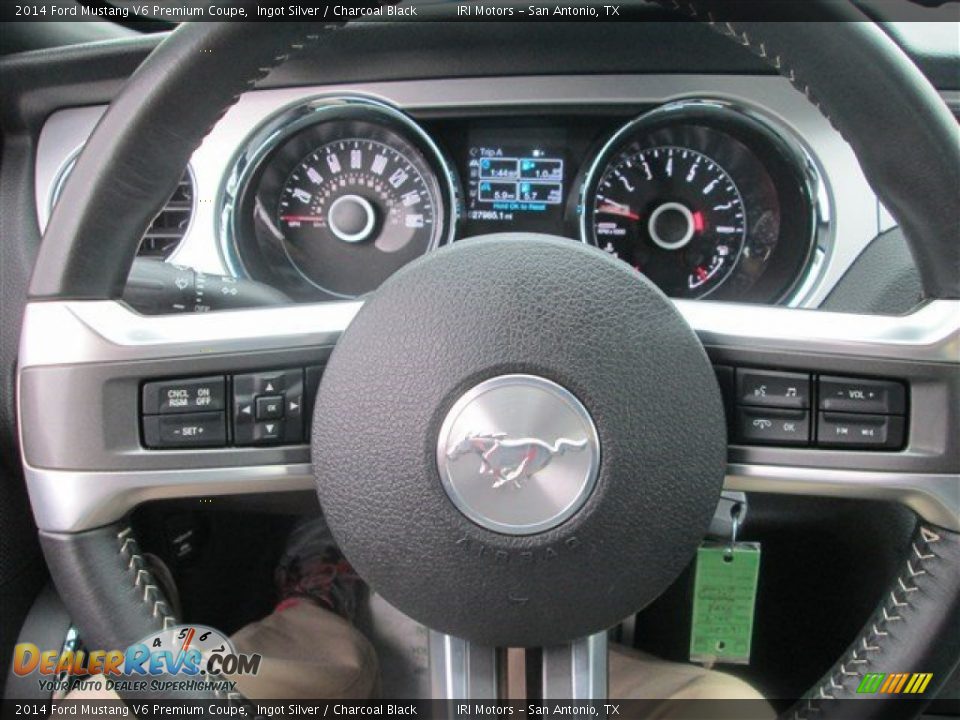 2014 Ford Mustang V6 Premium Coupe Ingot Silver / Charcoal Black Photo #19