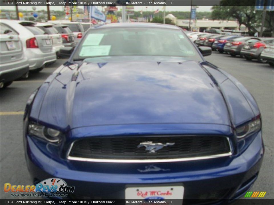 2014 Ford Mustang V6 Coupe Deep Impact Blue / Charcoal Black Photo #2