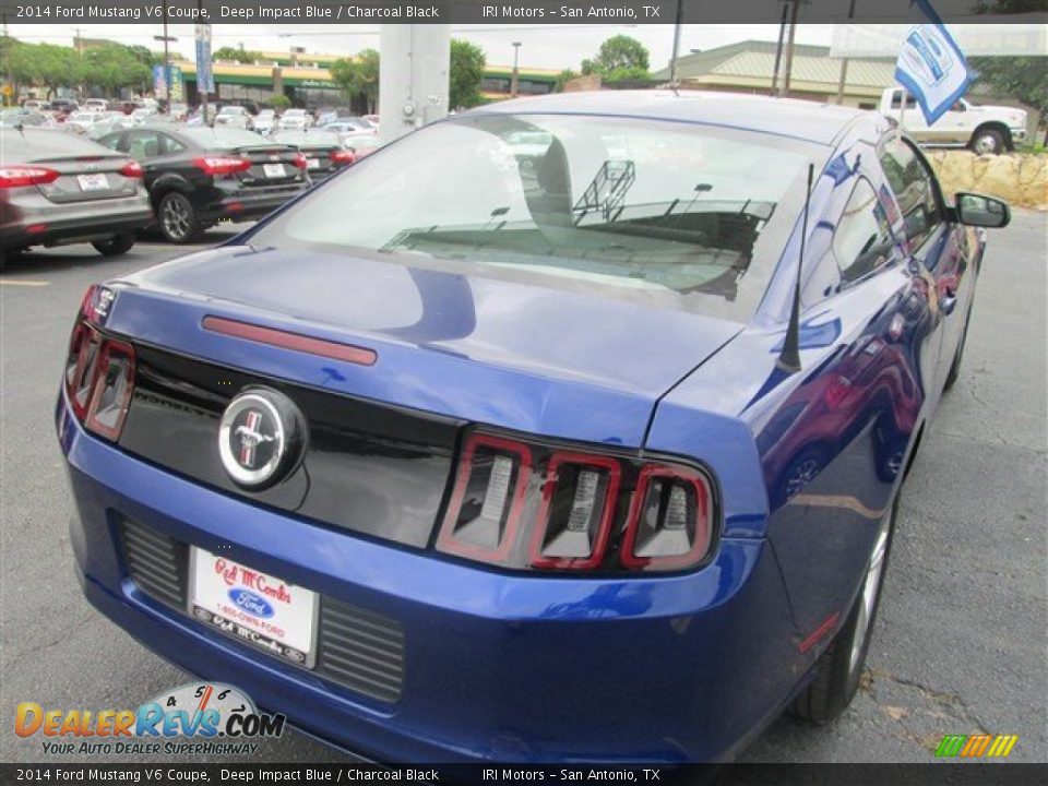 2014 Ford Mustang V6 Coupe Deep Impact Blue / Charcoal Black Photo #7