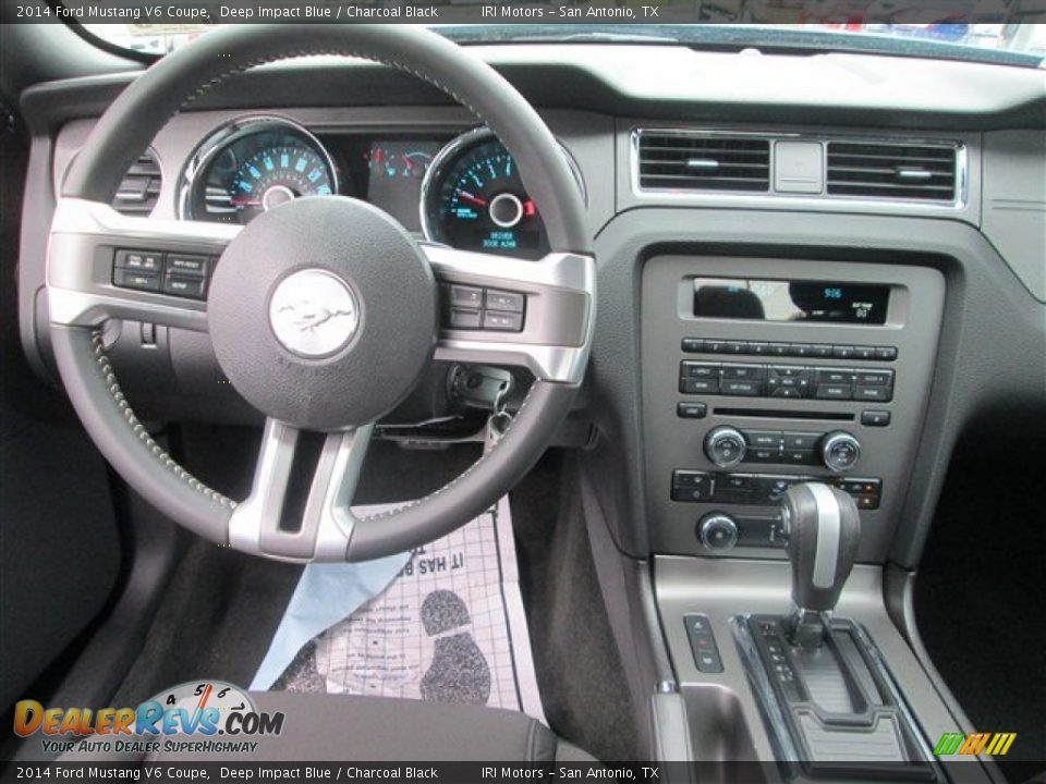 2014 Ford Mustang V6 Coupe Deep Impact Blue / Charcoal Black Photo #10