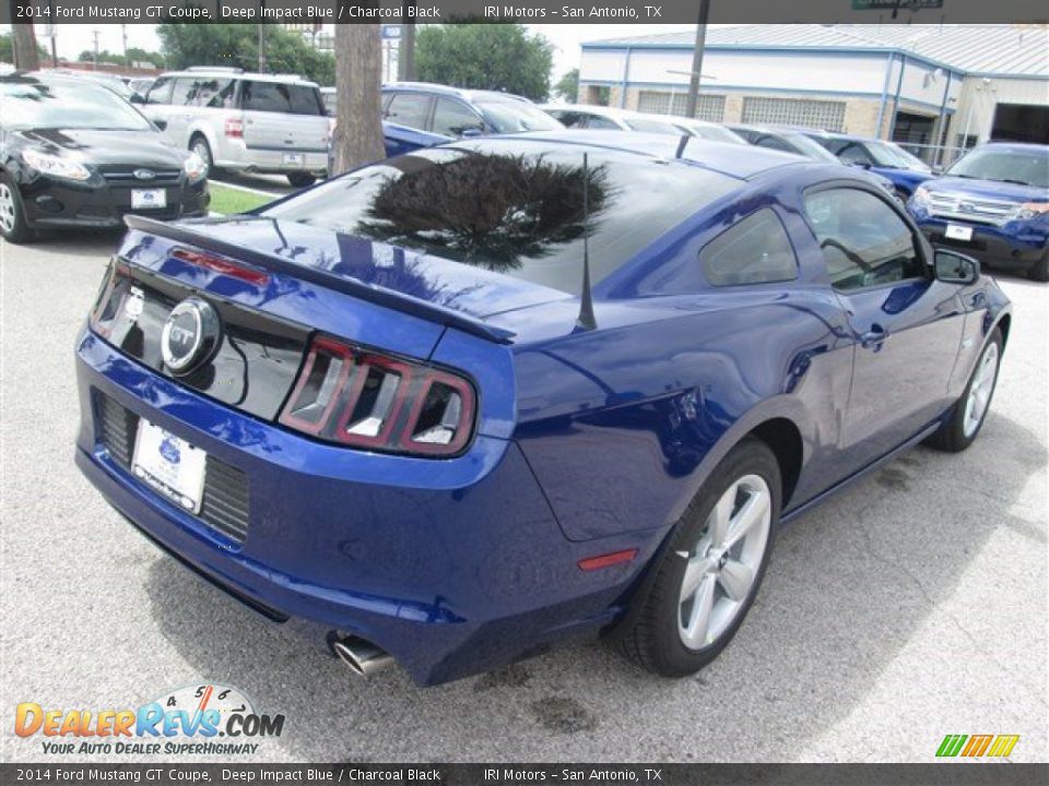 2014 Ford Mustang GT Coupe Deep Impact Blue / Charcoal Black Photo #5