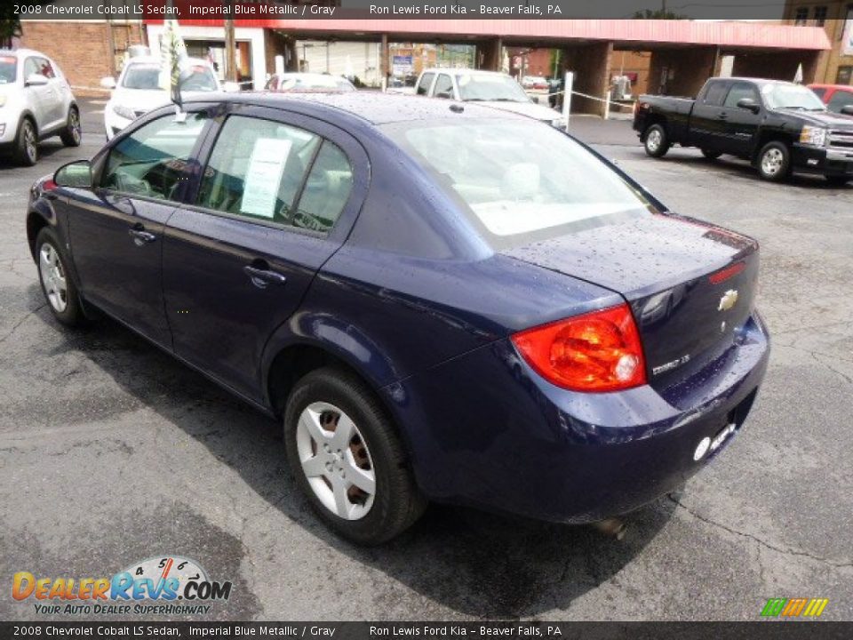 2008 Chevrolet Cobalt LS Sedan Imperial Blue Metallic / Gray Photo #6