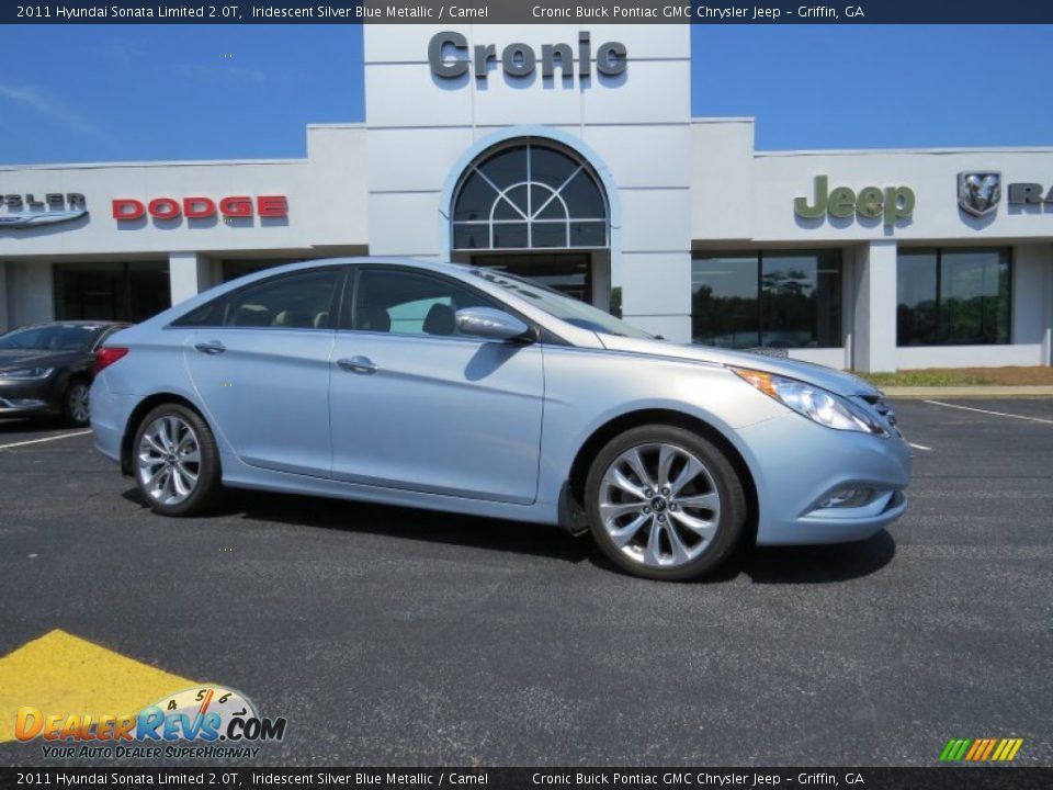 2011 Hyundai Sonata Limited 2.0T Iridescent Silver Blue Metallic / Camel Photo #1