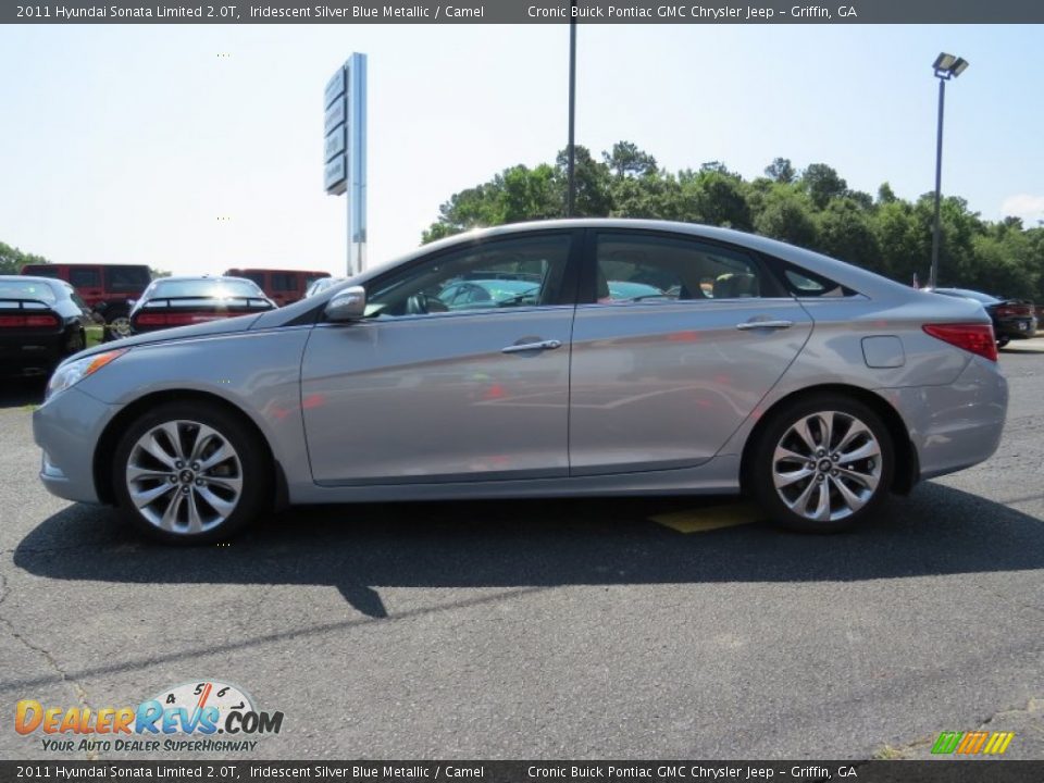 2011 Hyundai Sonata Limited 2.0T Iridescent Silver Blue Metallic / Camel Photo #4