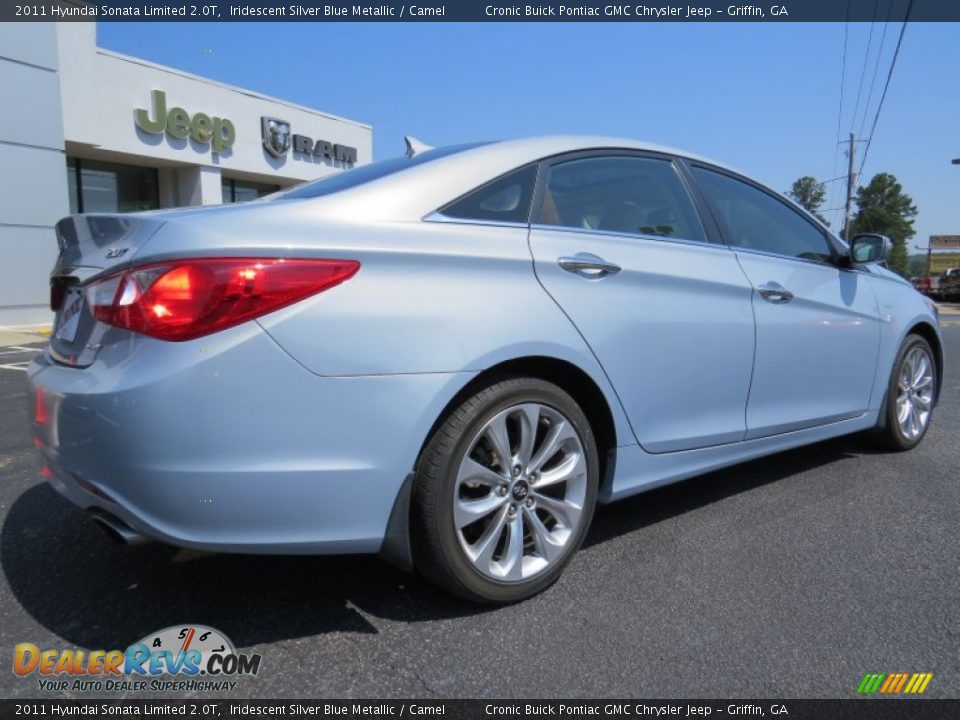 2011 Hyundai Sonata Limited 2.0T Iridescent Silver Blue Metallic / Camel Photo #7