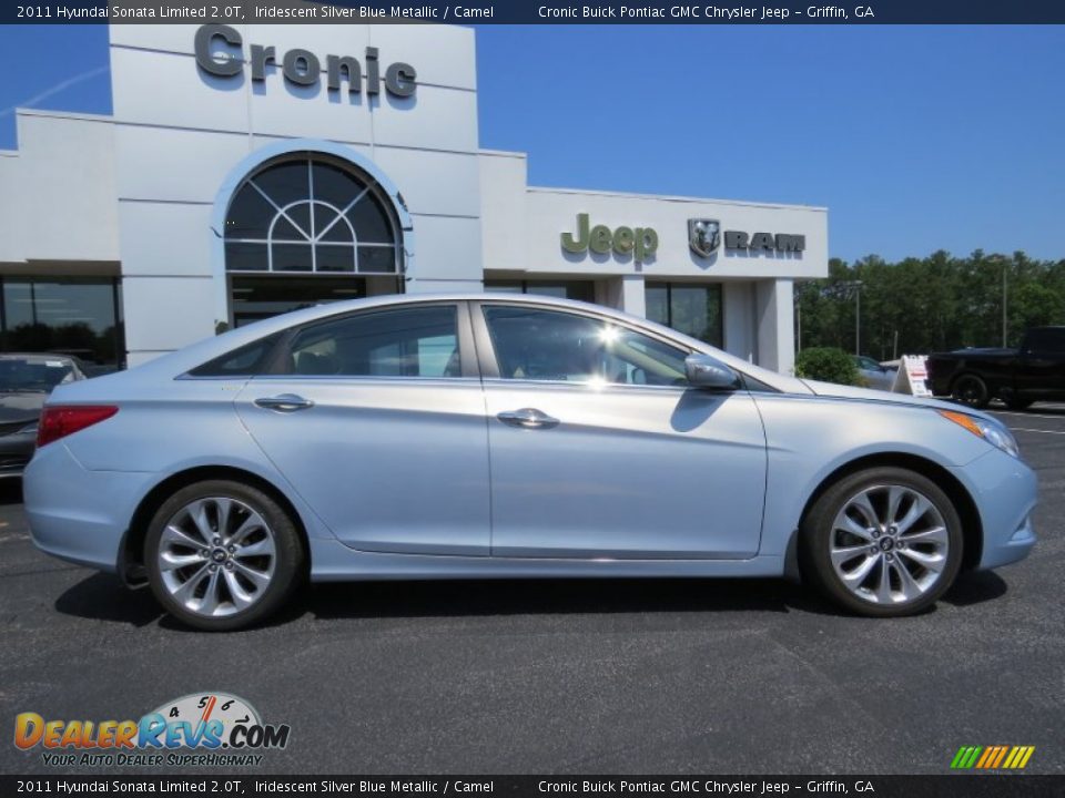 2011 Hyundai Sonata Limited 2.0T Iridescent Silver Blue Metallic / Camel Photo #8