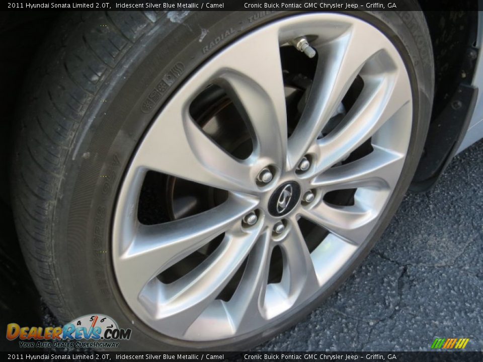2011 Hyundai Sonata Limited 2.0T Iridescent Silver Blue Metallic / Camel Photo #9