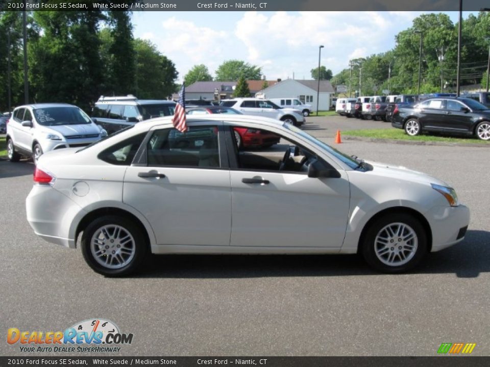2010 Ford Focus SE Sedan White Suede / Medium Stone Photo #8