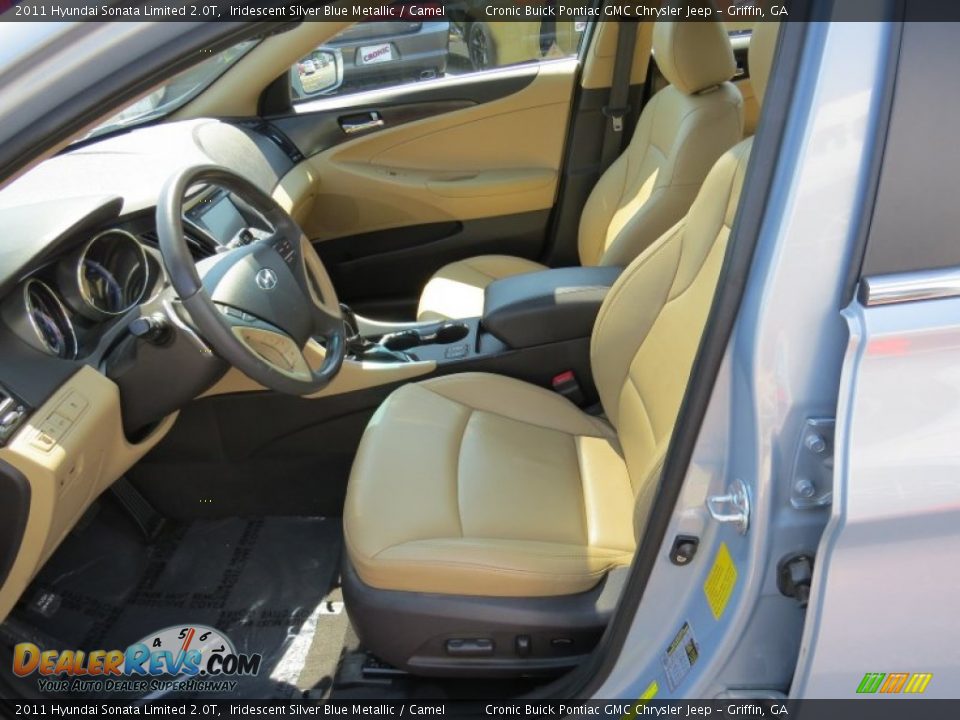2011 Hyundai Sonata Limited 2.0T Iridescent Silver Blue Metallic / Camel Photo #10