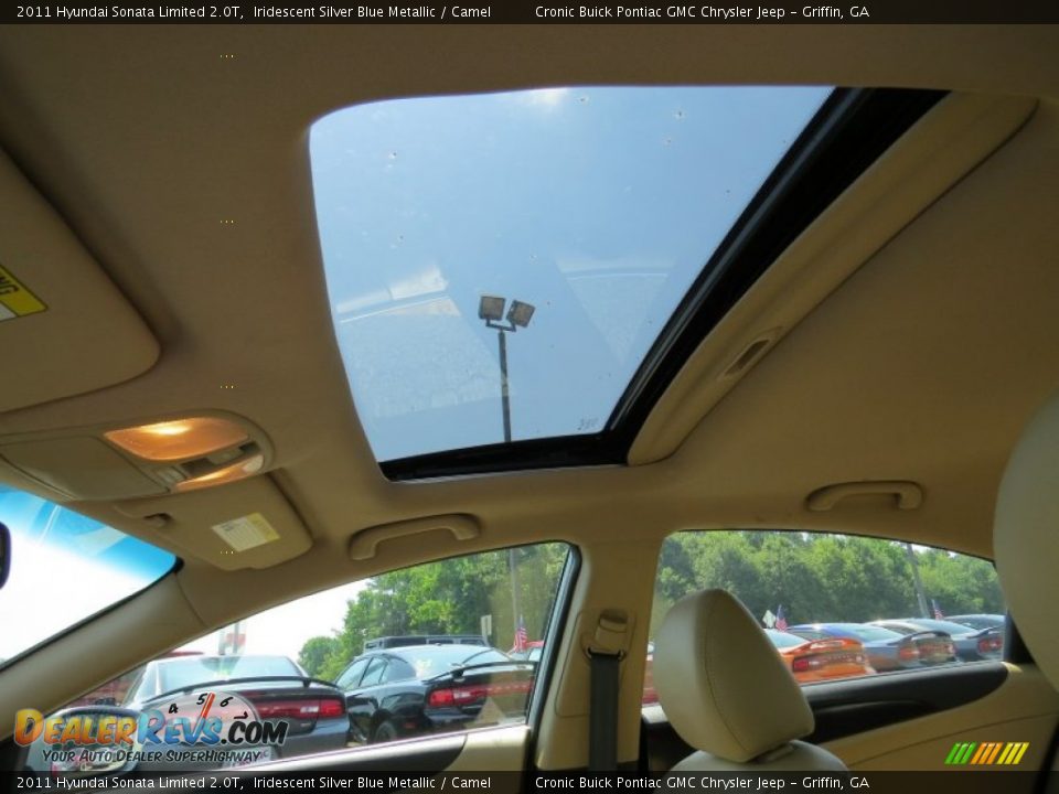 2011 Hyundai Sonata Limited 2.0T Iridescent Silver Blue Metallic / Camel Photo #11