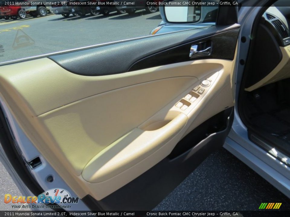 2011 Hyundai Sonata Limited 2.0T Iridescent Silver Blue Metallic / Camel Photo #12